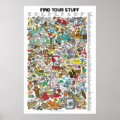 Poster TROUVE TES CHOSES. Cherchez plus de 200 articles! (Devant)