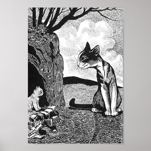 Poster Trouvé un Chat, Louis Wain (Devant)