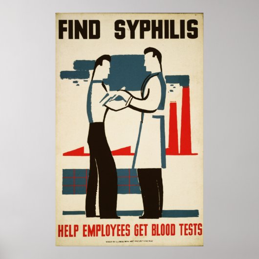 Poster Trouver l'affiche Vintage de la syphilis (Devant)