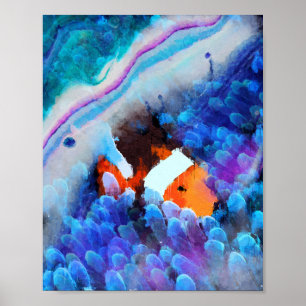 Poster Trouver Nemo - Art Abstrait sous-marin