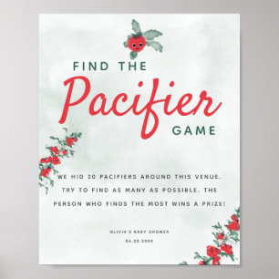 Poster Trouver Pacifique Baby shower Jeu Rustique Chic To
