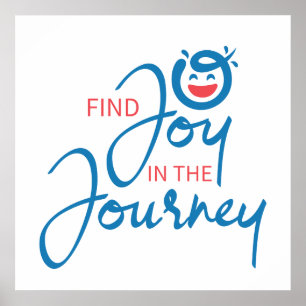Poster Trouvez la joie dans le mot d'art Journey