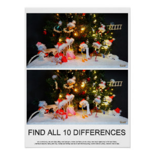 Poster Trouvez les 10 différences de l'image des Fubby's.