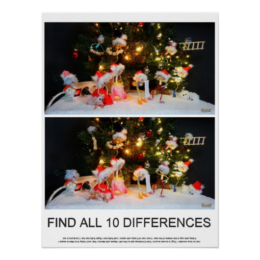 Poster Trouvez les 10 différences de l'image des Fubby's. (Devant)