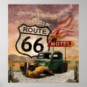 Poster Trouvez vos coups de pied sur la route 66 (Devant)