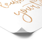 Poster Trouvez Votre Place 8x10 Rose Or Mariage (Coin)