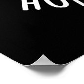 Poster Trouvez votre place Hoppy Funny Rabbit Pun Dark BG (Coin)