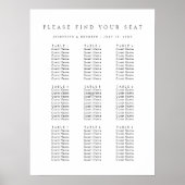 Poster Trouvez Votre Place Plan De Table De Mariage (Devant)