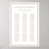Poster Trouvez Votre Place Plan De Table De Mariage (Devant)