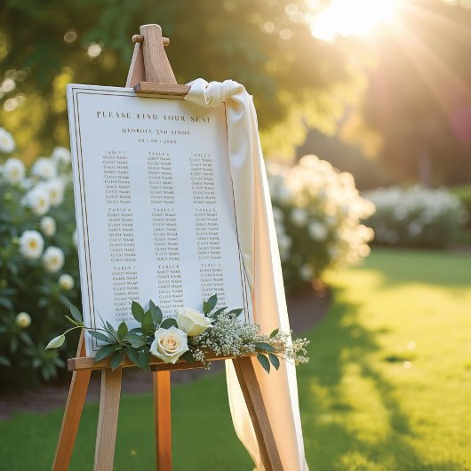 Poster Trouvez Votre Place Plan De Table De Mariage