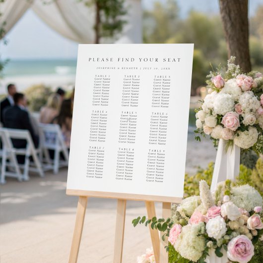 Poster Trouvez Votre Place Plan De Table De Mariage