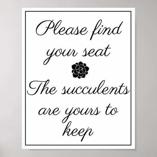 Poster Trouvez votre siège (Devant)