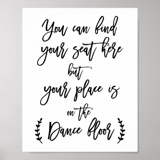 Poster Trouvez votre siège ici (Devant)