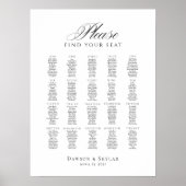 Poster Trouvez votre siège jusqu'à 20 tables plan de tabl (Devant)