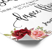 Poster Trouvez votre siège signe mariage réception marsal (Coin)