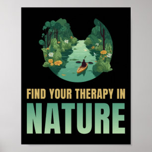 Poster Trouvez votre thérapie dans la nature Sticker