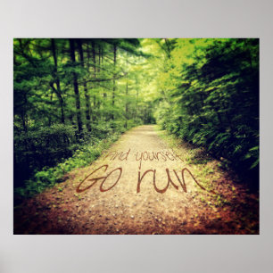 Poster Trouvez-vous Go Run Inspirational Runners Citation