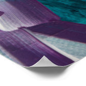 Poster Trucs Abstraits en bleu, vert et violet (Coin)