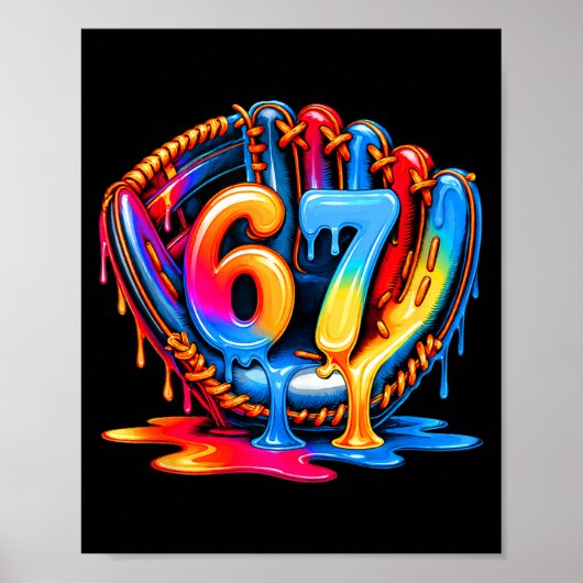 Poster Trucs de baseball Six Seven 67 Glace Crème Goutte (Devant)