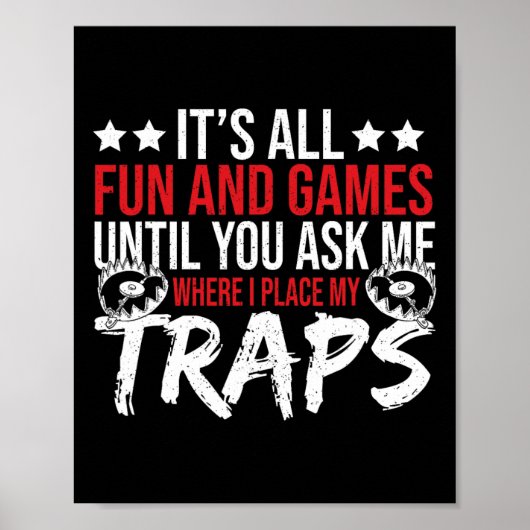 Poster Trucs de chasseur de pièges Outils Trapper Gear Co (Devant)