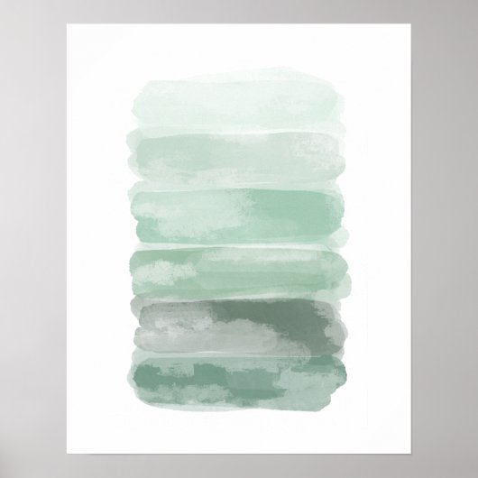 Poster Trucs de pinceau vert (Devant)