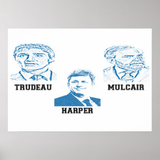 Poster Trudeau Harper Mulcair