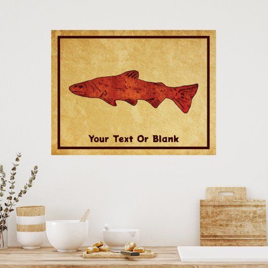 Poster Truite rustique (Cuisine)