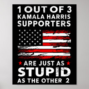 Poster Trump 1 Sur 3 Supporters De Kamala Harris Fe