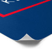 Poster Trump 2020 Keep America Great - moderne bleu rouge (Coin)