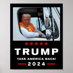 Poster Trump 2024 A Conduit L'Amérique À L'Occasion De Tr