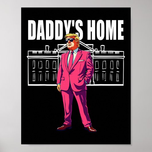 Poster Trump 2024 à la maison de papa (Devant)