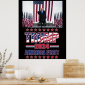 Poster Trump 2024 Amérique d'abord (Cuisine)