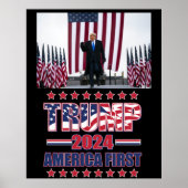 Poster Trump 2024 Amérique d'abord (Devant)