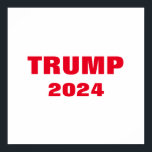 Poster Trump 2024 Colorful Red White Bold Cool tendance<br><div class="desc">Conçu avec du texte en fond blanc rouge coloré !</div>