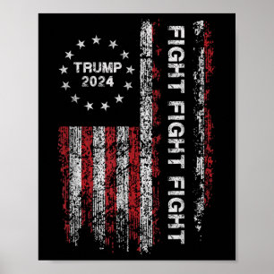 Poster Trump 2024 - Combattre le président Ele
