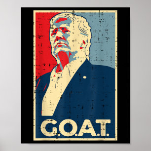 Poster Trump 2024 de la chèvre de Trump - Uni, Bl