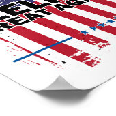 Poster Trump 2024 - Drapeau américain V (Coin)