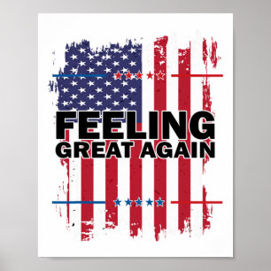 Poster Trump 2024 - Drapeau américain V