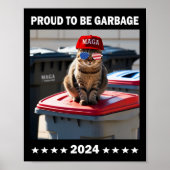 Poster Trump 2024 Fière d'être une poubelle Le soutien de (Devant)