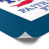 Poster Trump 2024 Foi Liberté familiale (Coin)