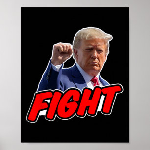 Poster Trump 2024 Lutte pour le droit de voter républicai