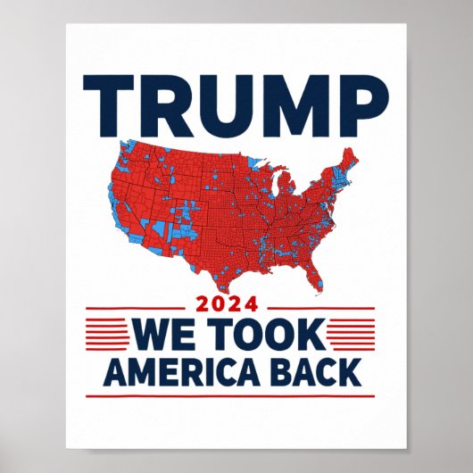 Poster Trump 2024 Nous Avons Retiré Les Résultats Élector (Devant)