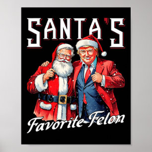 Poster Trump 2024 Prenez America Ck Père Noël Favorite Fe