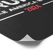 Poster Trump 2024 : Reprendre l'Amérique (Coin)