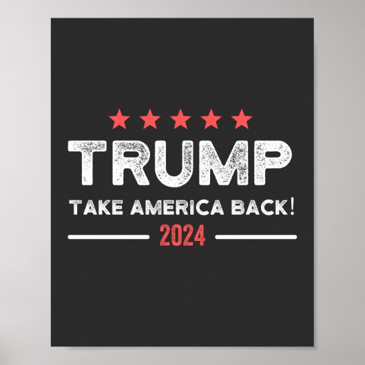 Poster Trump 2024 : Reprendre l'Amérique (Devant)