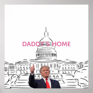 Poster Trump 2024 Reprendre l'Amérique à la maison de pap