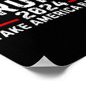 Poster Trump 2024 - Retour des élections américaines - re (Coin)