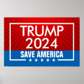 Poster Trump 2024 Save America Graphic (Devant)