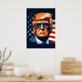 Poster Trump 2024 - USA - Make America Great Again (Cuisine)