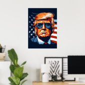 Poster Trump 2024 - USA - Make America Great Again (Bureau à domicile)